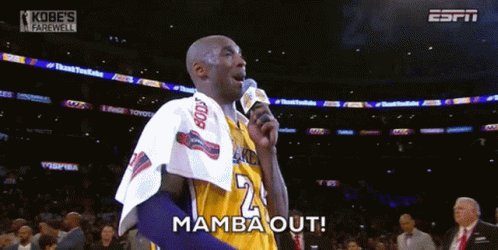 Kobe Bryant Mamba Out GIF