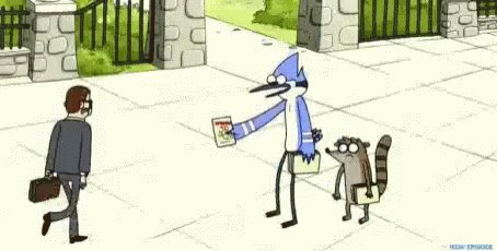 Regular Show Did Not Read GIF