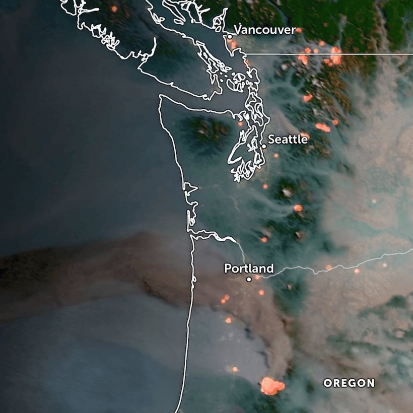 Zoom Earth on Twitter "Latest satellite imagery shows intense smoke