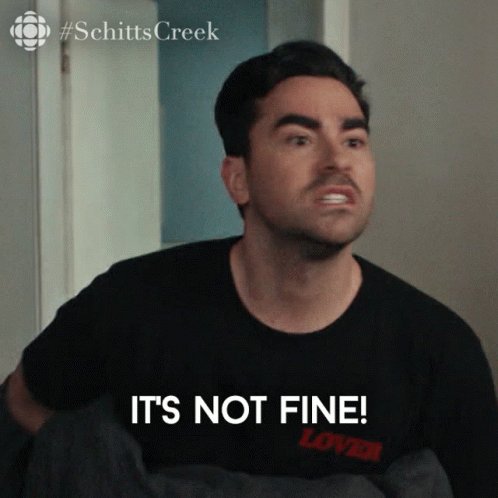 Its Not Fine Dan Levy GIF