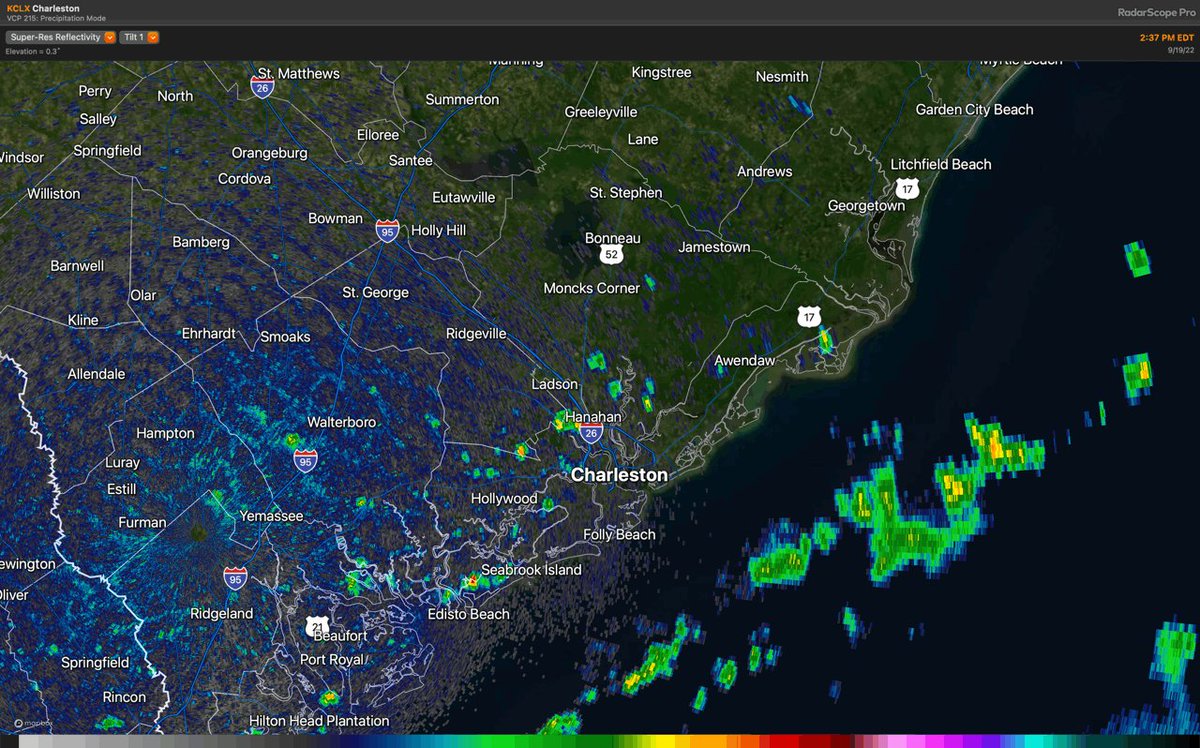 Charleston Weather on Twitter "Scattered showers continue to move