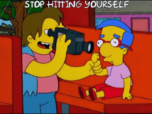 Stop Hitting Yourself Nelson Muntz GIF