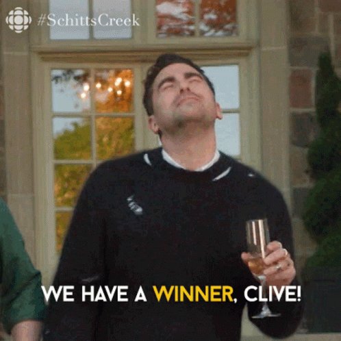 We Have A Winner Clive David Rose GIF