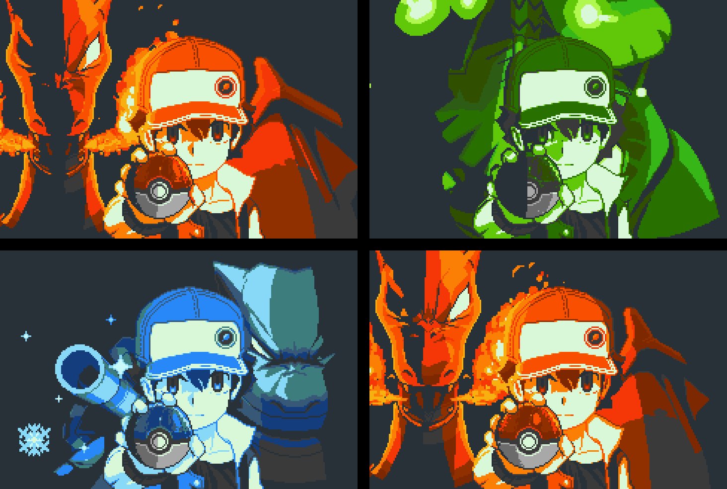 Manelzin on twitter thank you everyone for the 3k pokemon pixelart