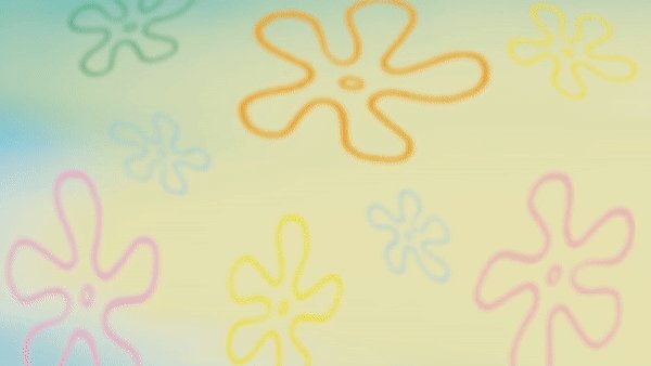 spongebob flowers background