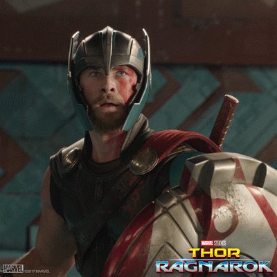 Happy Chris Hemsworth GIF b...