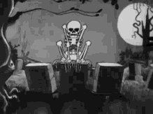 The Skeleton Dance Spooky GIF