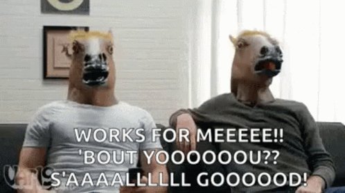 Horsey Boys Horse Masks GIF