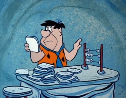 Fred Flintstone Abacus GIF