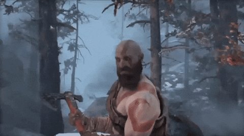 God Of War Kratos Nod GIF b...