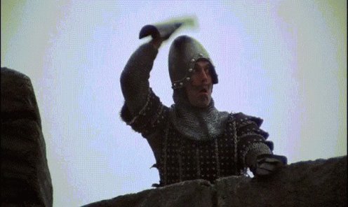 Monty Python Fixing Helmet GIF