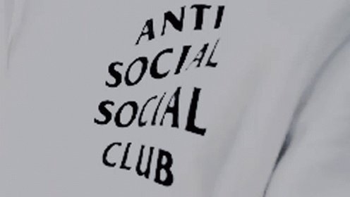 I wear a zip hoodie most of the time since it hasn't been TOO cold... it reads:

"Anti-Social Social