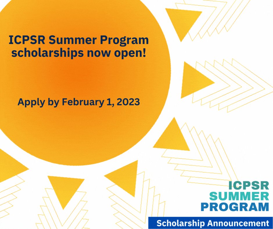 ICPSR Summer Program on Twitter "Summer Program scholarships are now