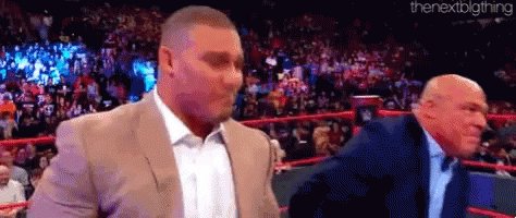 Awww Jason Jordan wished his dad Kurt Angle a happy birthday backstage at his party! 