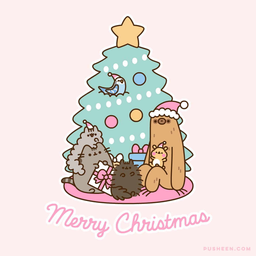 Pusheen the cat on Twitter "Merry Christmas! 🎄 🎁"
