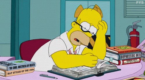 Homero Estudiando GIF