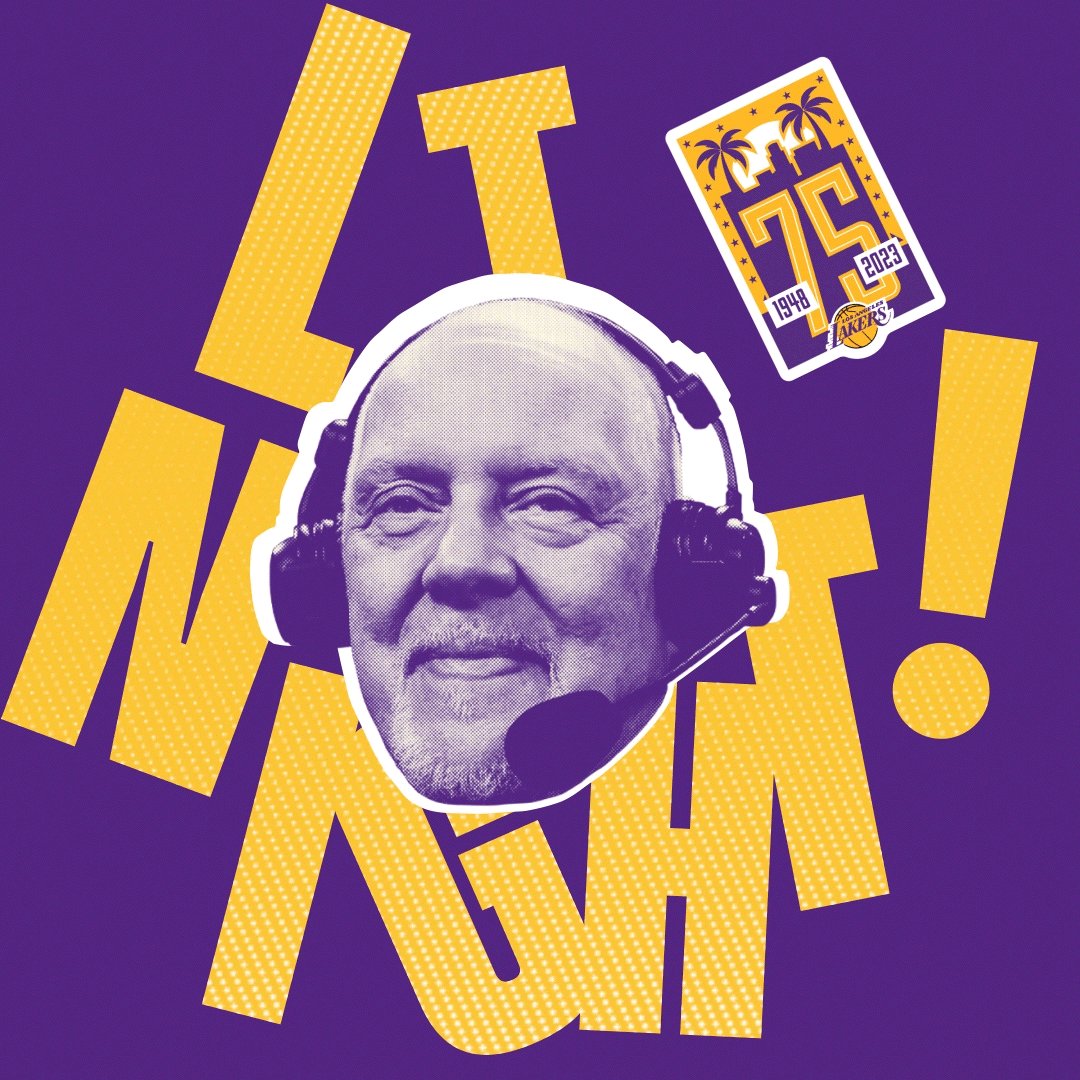 Los Angeles Lakers on Twitter "Tonight we honor legendary PA Announcer