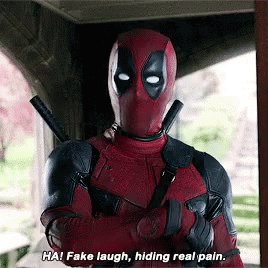 Dead Pool Fake Laugh GIF