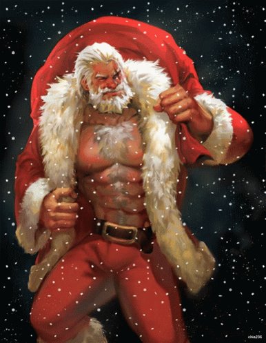 He's making a list, he's checking it twice, gonna fuck all the naughty people tonight, Santa Claus is