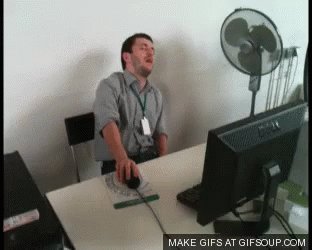 Sleeping At Work Fail GIF