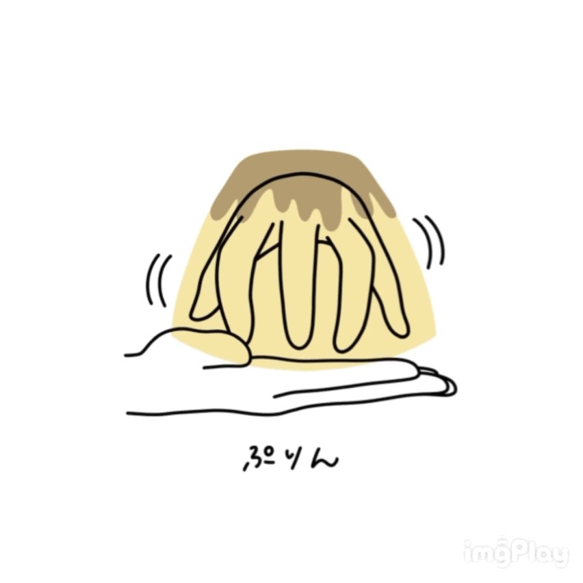 【ぷりん(*´꒳`*)】 ✄--------------- ぷりん ☞ 無断転載禁止 #線画 #手話 #プリン #流行