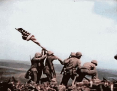 Iwo Jima Americas Flag GIF