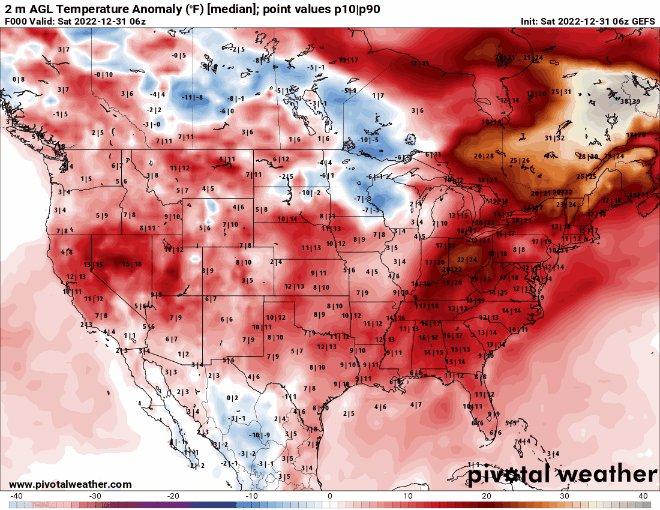 Ronh on twitter us gefs gfs ensemble temperature anomaly 06z