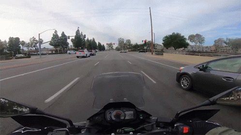 Stopping Motorcyclist GIF