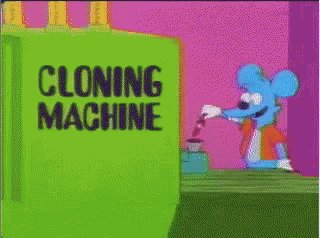 Itchy And Scratch Cloning Machine GIF