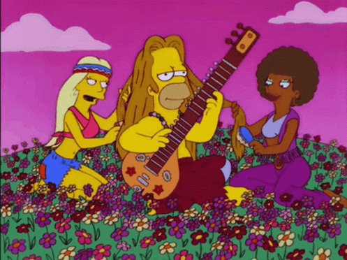 Hippie Homer Hair GIF