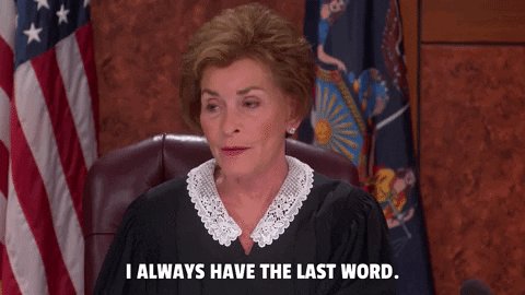 Last Word GIF by Judge Judy