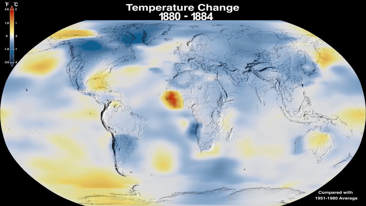 GIF que muestra el cambio de temperaturas globales desde 189