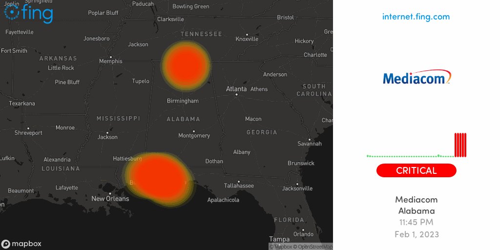 Fing Alert on Twitter "🚧 Critical outage ongoing 
