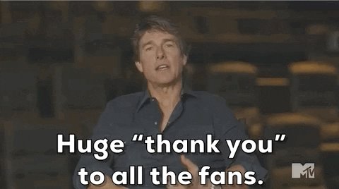 Tom Cruise GIF by MTV Movie & TV Awards