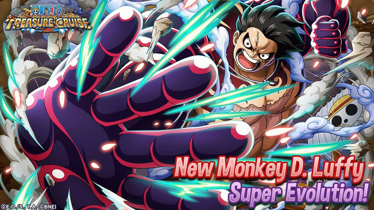 ONE PIECE Treasure Cruise on X: New Super Evolution coming soon! ✨ GEAR5  Luffy will receive a Super Evolution and his Rush Sugo Special cut-in  animation in September! Participate in the Pirate