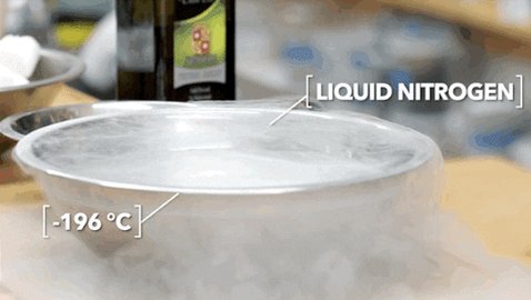 liquid nitrogen cooking GIF...