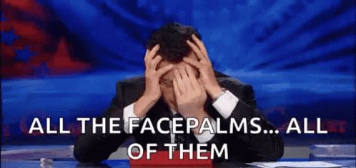 Stephen Colbert Face Palm GIF