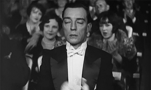 Buster Keaton Clapping GIF