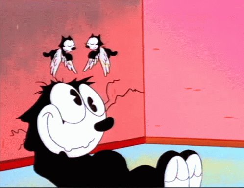 Felix The Cat Knocked Out GIF