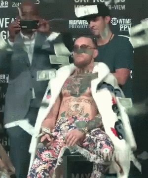 Connor Mcgregor Raining Money GIF