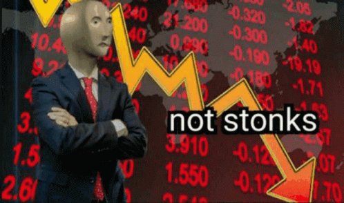 Not Stonks Profit Down GIF