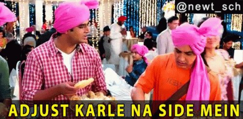 Adjust Karle Na Side Mein Aamir Khan GIF