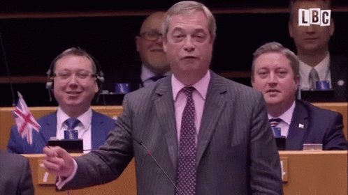 Nigel Farage And The Brexit Party Uk Flag GIF