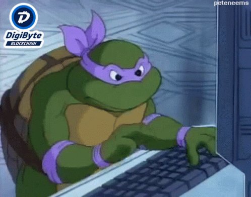 Ninja Turtle Typing GIF