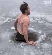 Swimming In Ice Challenge GIF