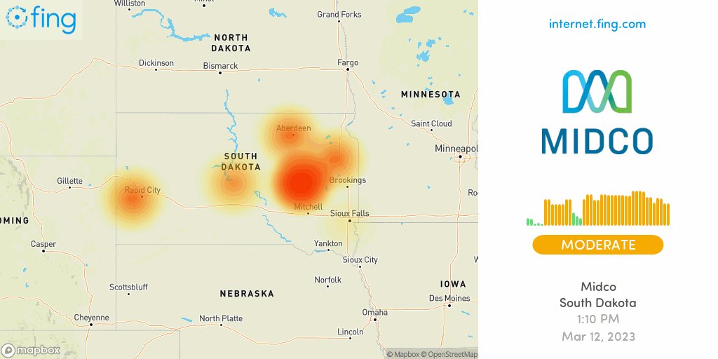 Fing Internet Alert on Twitter: "⚡ Moderate Internet #outage detected
