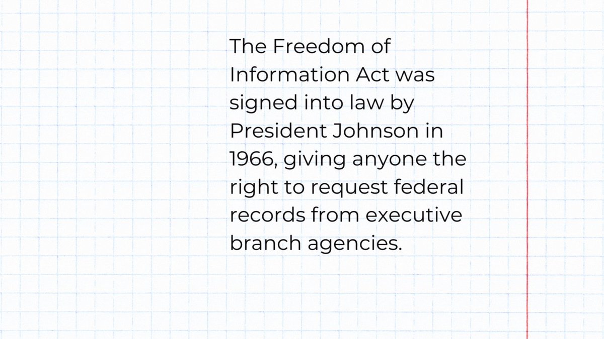 The Freedom of Information Act was signed into law by Presid