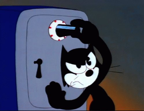 Felix The Cat Safe Cracker GIF