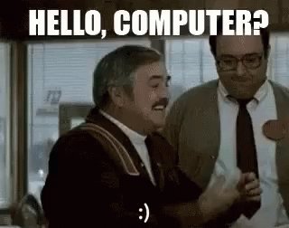 Old Man Hello Computer GIF