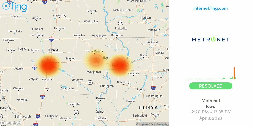 Fing Alert on Twitter "🆗 Considerable outage ended
